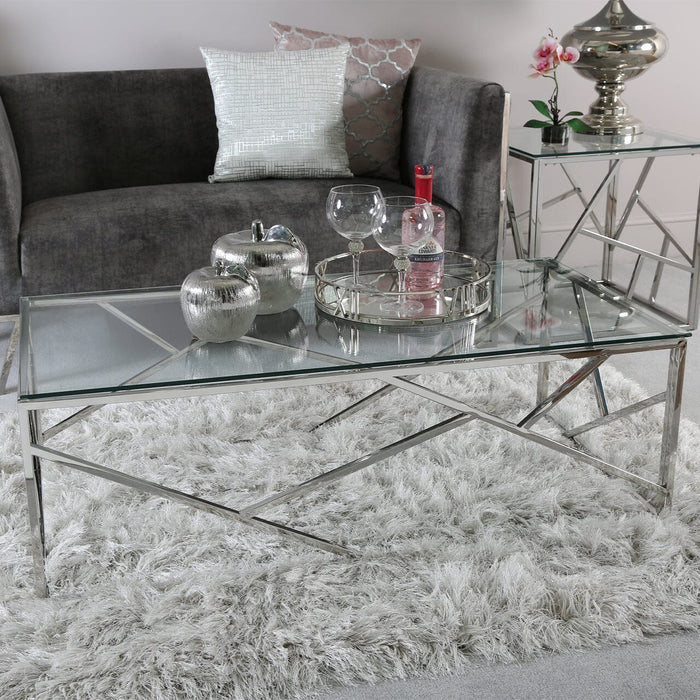 Value Azaria Stainless Steel Metal Coffee Table Coffee Table CIMC 