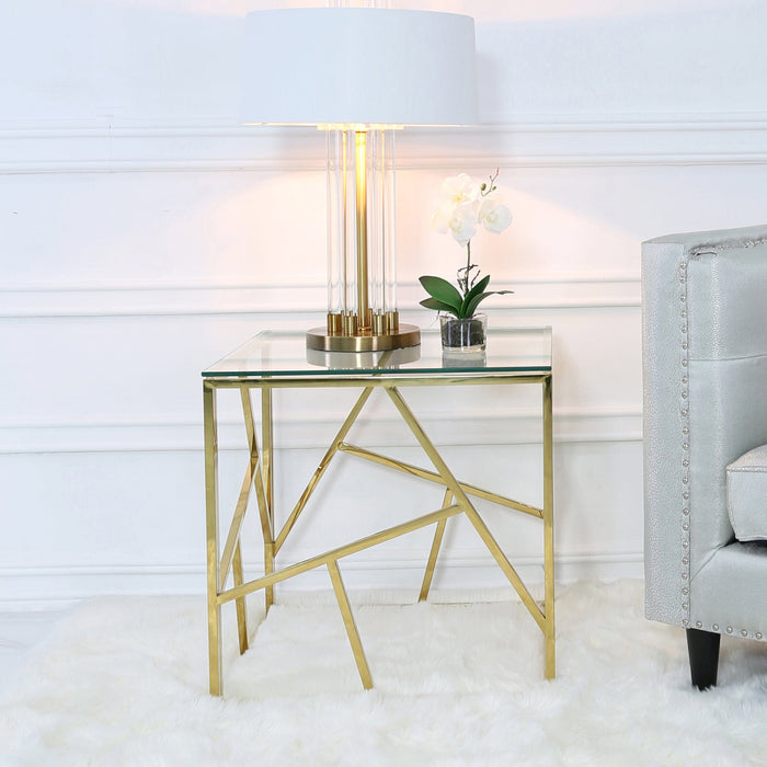 Value Azaria Gold Metal End Table Side Table CIMC 