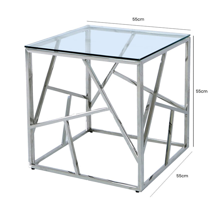 Value Azaria Stainless Steel Metal End Table Side Table CIMC 