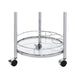 Value Harry Chrome Metal & Clear Trolley Shelving Unit CIMC 