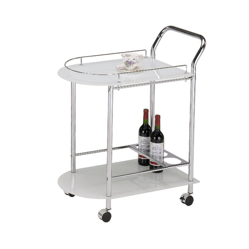 Value Bavaro Chrome Metal Drinks Trolley Shelving Unit CIMC 