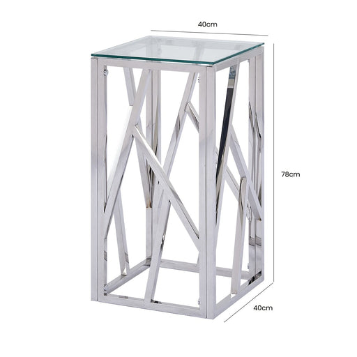 Azaria Stainless Steel Telephone Table Side Table CIMC 