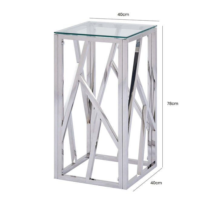 Azaria Stainless Steel Telephone Table Side Table CIMC 