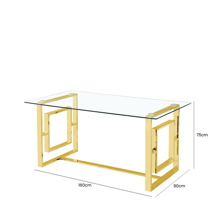 Apex Gold Metal Dining Table Dining Tables CIMC 