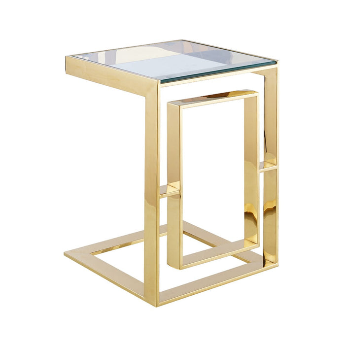 Square Top Glass Apex Gold Sofa Table Side Table CIMC 