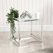 Carra White Marble Effect End Table Side Table CIMC 