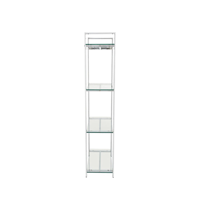 Harry 160cm Chrome and Glass 3 Tier Display Unit Shelving Unit CIMC 