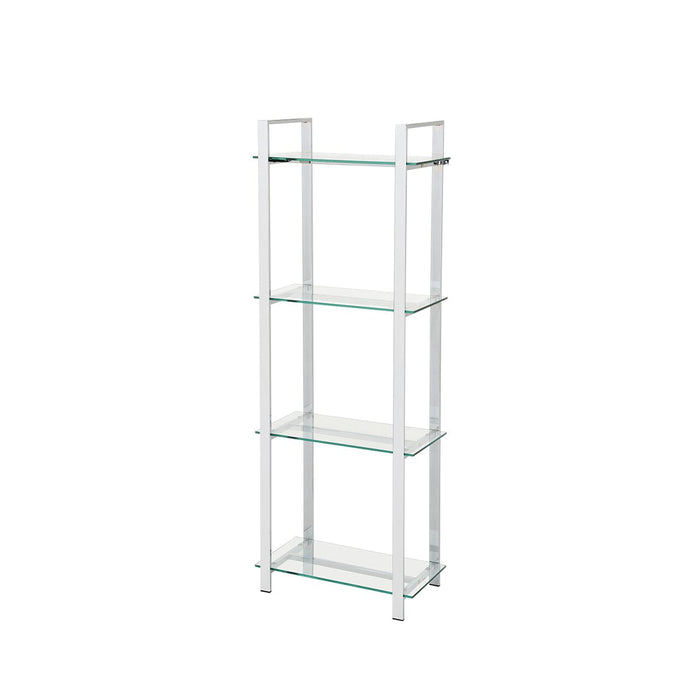 Harry 160cm Chrome and Glass 3 Tier Display Unit Shelving Unit CIMC 