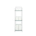 Harry 113cm Chrome and Glass 3 Tier Display Unit Shelving Unit CIMC 