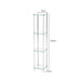 Harry 126cm Chrome and Glass 3 Tier Display Unit Shelving Unit CIMC 