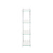 Harry 126cm Chrome and Glass 3 Tier Display Unit Shelving Unit CIMC 