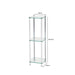 Harry 86cm Chrome and Glass 3 Tier Display Unit Shelving Unit CIMC 