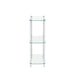 Harry 86cm Chrome and Glass 3 Tier Display Unit Shelving Unit CIMC 