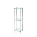 Harry 86cm Chrome and Glass 3 Tier Display Unit Shelving Unit CIMC 