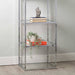 Logan 189cm Chrome and Glass 5 Tiered Rectangular Display Unit Shelving Unit CIMC 