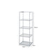 Logan 151.5cm Chrome and Glass 4 Tiered Rectangular Display Unit Shelving Unit CIMC 