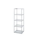 Logan 151.5cm Chrome and Glass 4 Tiered Rectangular Display Unit Shelving Unit CIMC 