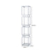 Logan 165.5cm Chrome and Glass 4 Tiered Square Display Unit Shelving Unit CIMC 