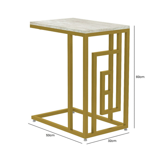 Devon Cream and Gold Sofa Table Side Table CIMC 