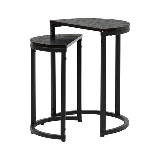 Solenn Set of 2 Half Moon Black Nest Nest Of Tables CIMC 