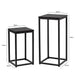 Solenn Set of 2 Black Plant Stand Nest Of Tables CIMC 