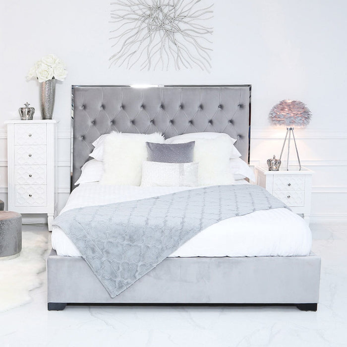 Grey Monaco King Size Bed Frame Bed Frames CIMC 