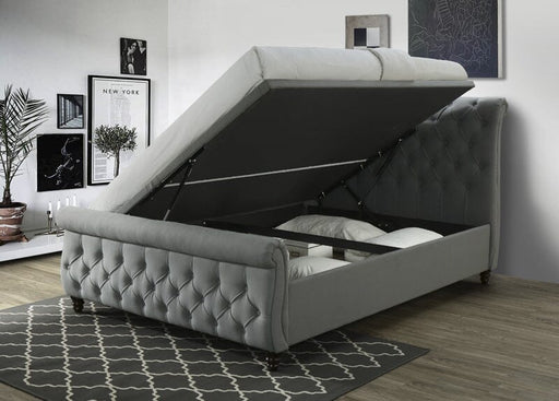 Morgan 4'6" Ottoman Bed - Grey Bed FP 