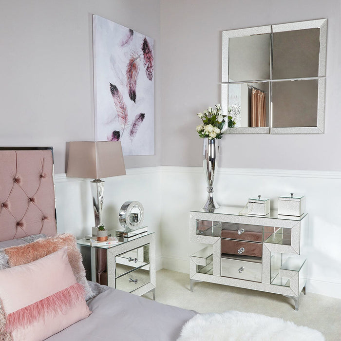 Ariana Champagne Sparkle Corner Mirror Mirrors CIMC 