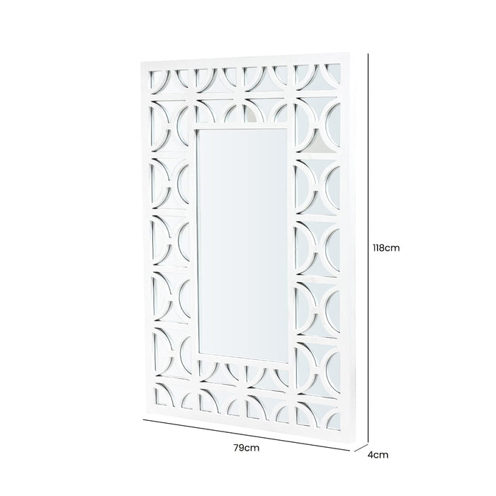 Torino White Wood Wall Mirror Mirrors CIMC 