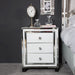 White Manhattan Mirror 3 Drawer Bedside Cabinet Bedside Cabinet CIMC 