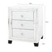 White Manhattan Mirror 3 Drawer Bedside Cabinet Bedside Cabinet CIMC 