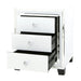 White Manhattan Mirror 3 Drawer Bedside Cabinet Bedside Cabinet CIMC 