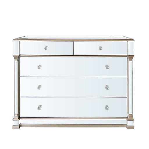 Apollo Champagne Mirrored 5 Drawer Chest Chest of Drawers CIMC 