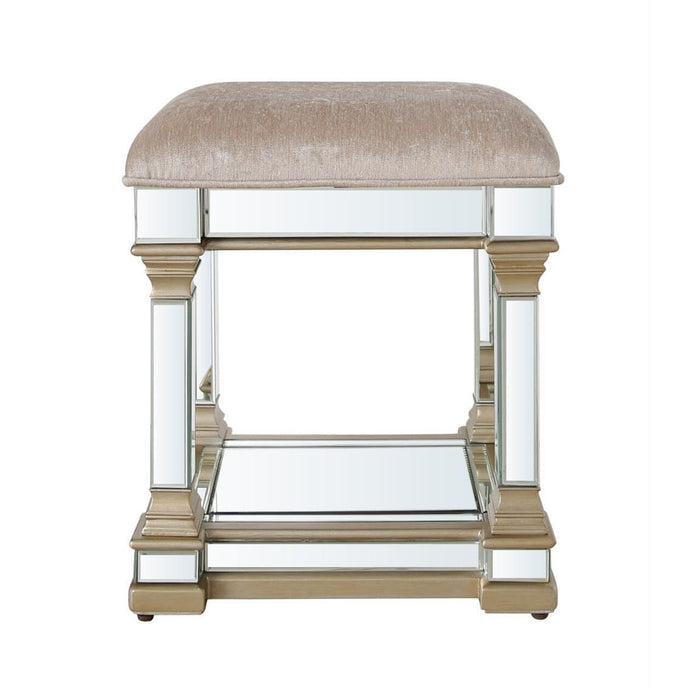 Apollo Champagne Mirrored Stool Dressing Stool CIMC 