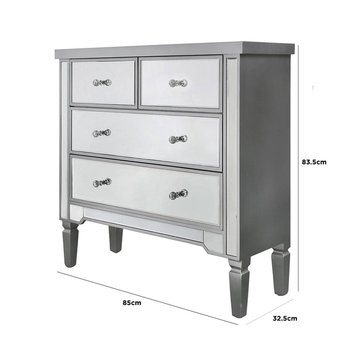 Value Vista Silver 4 Drawer Chest Chest of Drawers CIMC 