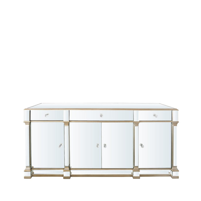 Apollo Champagne Mirrored 4 Door 3 Drawer Sideboard Sideboard CIMC 