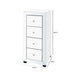 Value Omnia Mirror White 4 Drawer Tallboy Chest of Drawers CIMC 