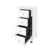 Value Omnia Mirror White 4 Drawer Tallboy Chest of Drawers CIMC 