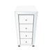 Value Omnia Mirror White 4 Drawer Tallboy Chest of Drawers CIMC 