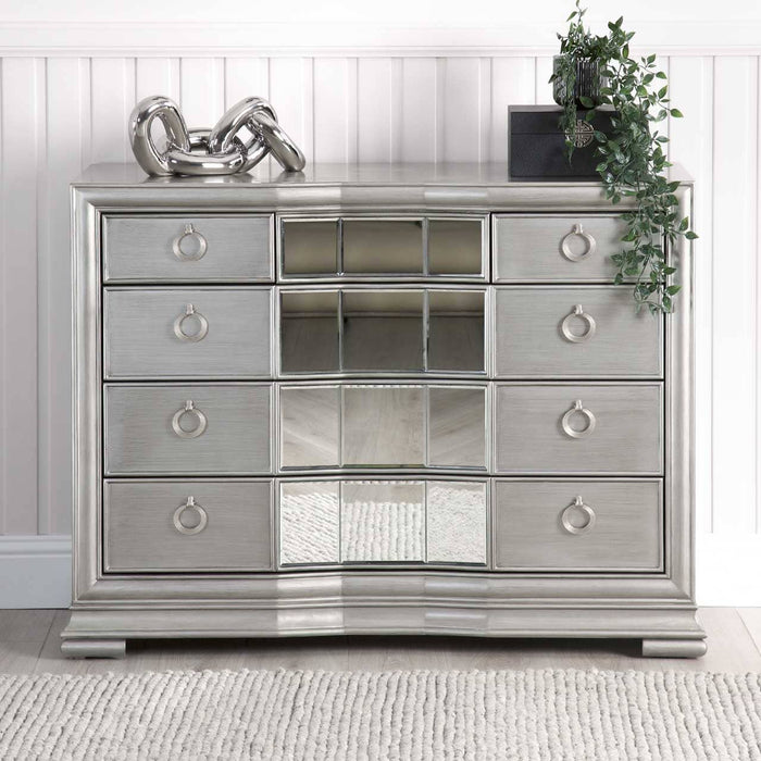 Lucca Mirror Grey 5 Drawer Chest Chest of Drawers CIMC 