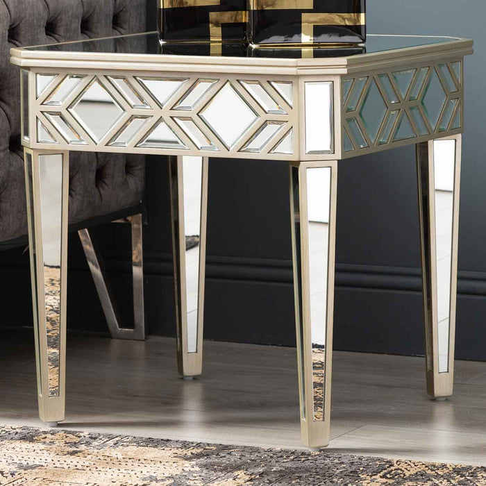 Becca 55cm Mirror End Table Side Table CIMC 