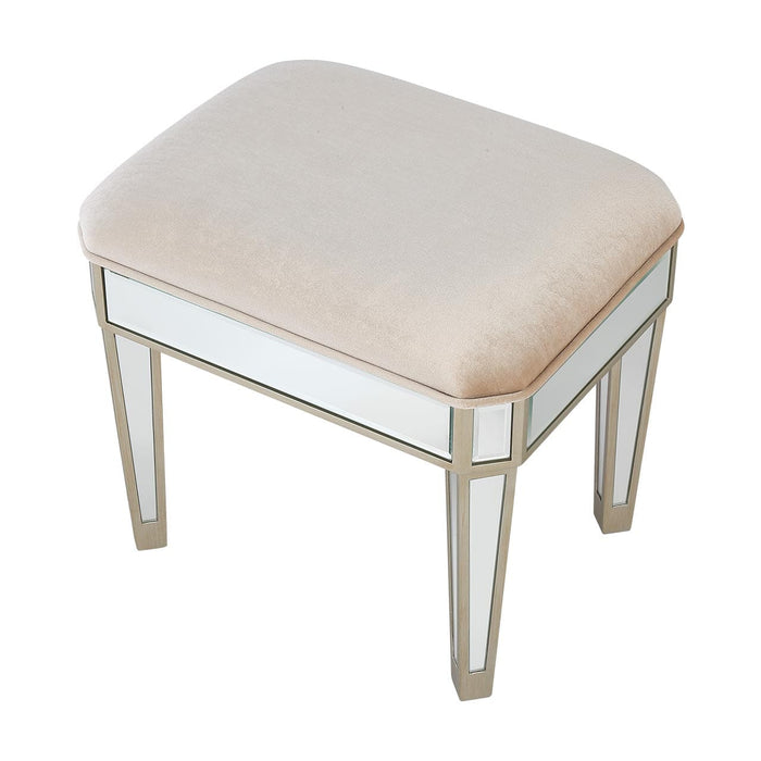 Becca Mirror Champagne Stool Dressing Stool CIMC 