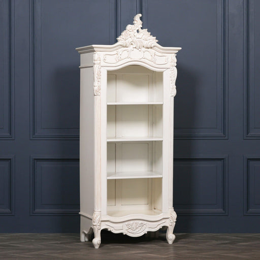 White Carved Bookcase Bookcase Maison Repro 