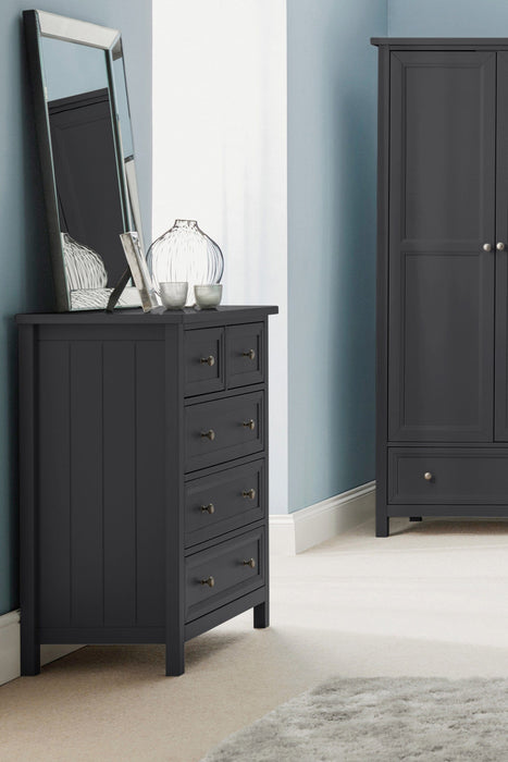 Maine 3 + 2 Drawer Chest - Anthracite Chest of Drawers Julian Bowen V2 