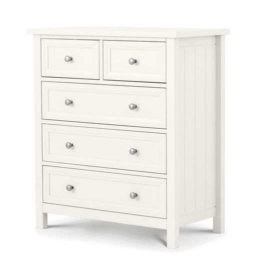 Maine 3+2 Drawer Chest - Surf White Chest of Drawers Julian Bowen V2 