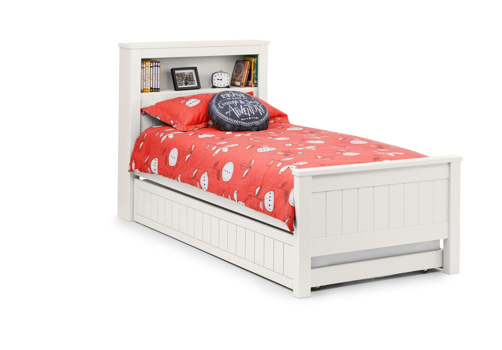 Maine Bookcase Bed Frame - Surf White Bed Frames Julian Bowen V2 