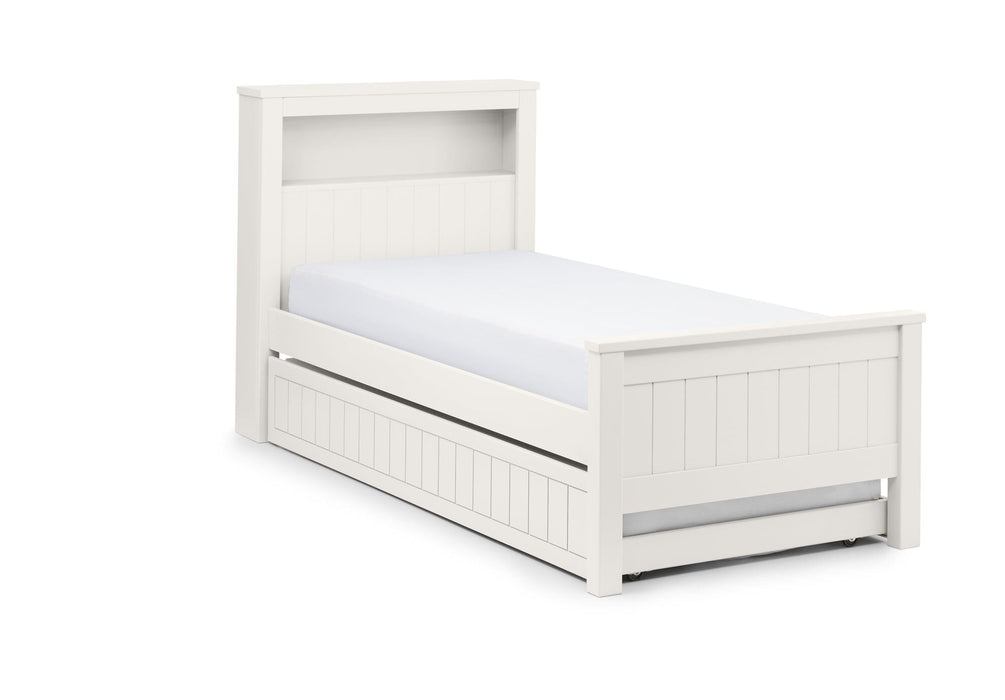 Maine Bookcase Bed Frame - Surf White Bed Frames Julian Bowen V2 