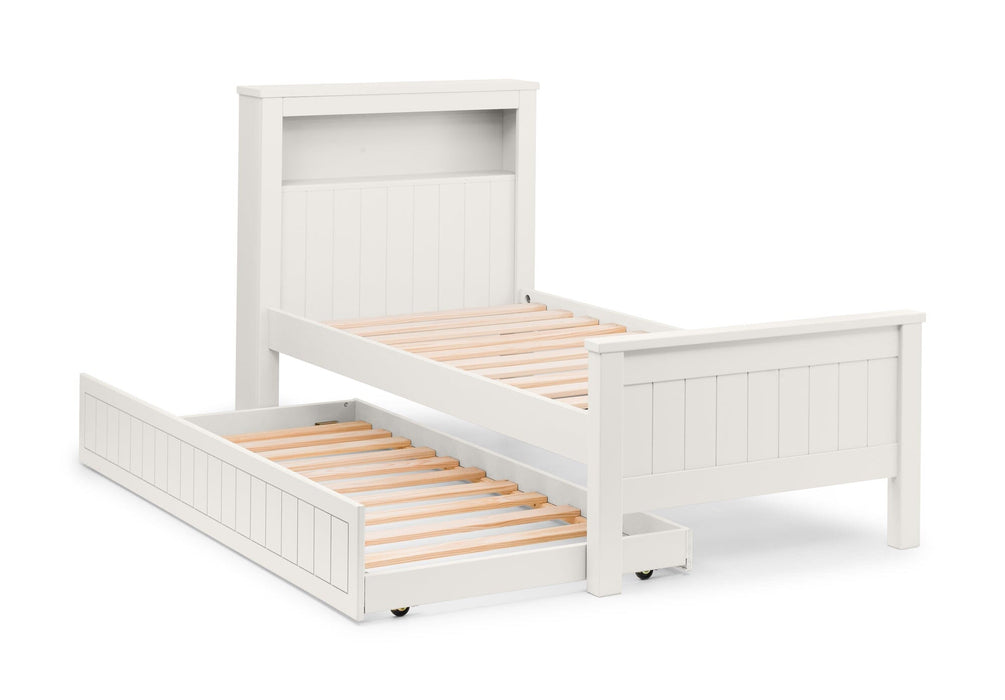 Maine Bookcase Bed Frame - Surf White Bed Frames Julian Bowen V2 