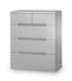 Manhattan 3+2 Drawer Chest - Grey Chest of Drawers Julian Bowen V2 