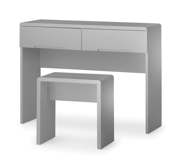 Manhattan Dressing Table With 2 Drawers - Grey Dressing Table Julian Bowen V2 